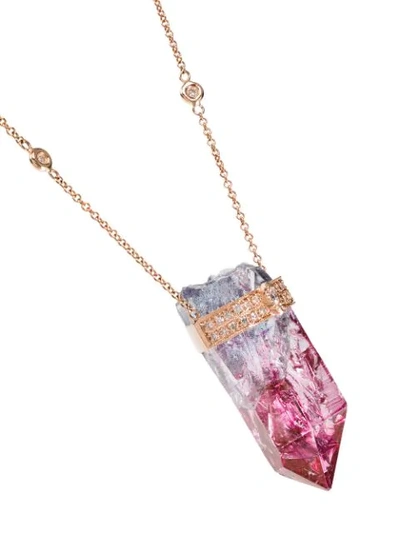Shop Jacquie Aiche Halskette Mit Kristallanhänger In Rose Gold
