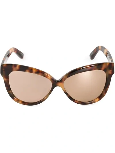 Shop Linda Farrow Cat Eye Sunglasses In Brown