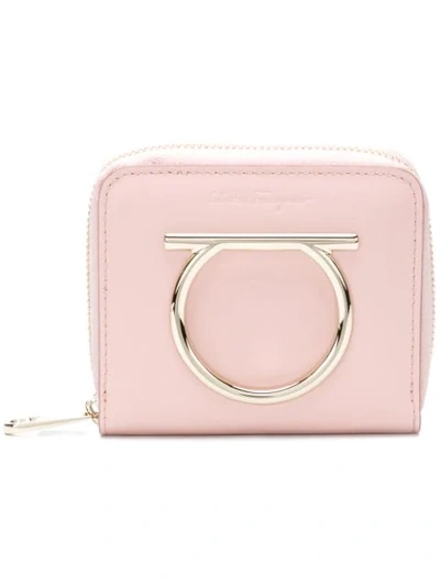 Shop Ferragamo Salvatore  Gancio Small Wallet - Pink