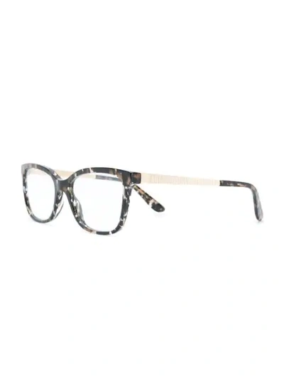 Shop Dolce & Gabbana Marbled Tortoiseshell Glasses In Gold