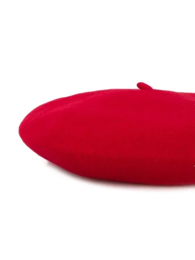 Celine Knitted Beret Hat In Red