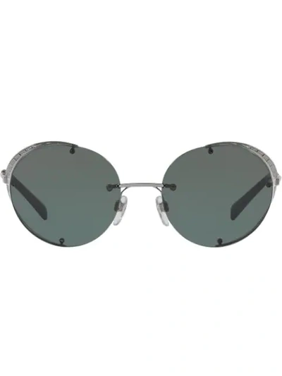 Shop Valentino Garavani Round Frame Sunglasses In Metallisch