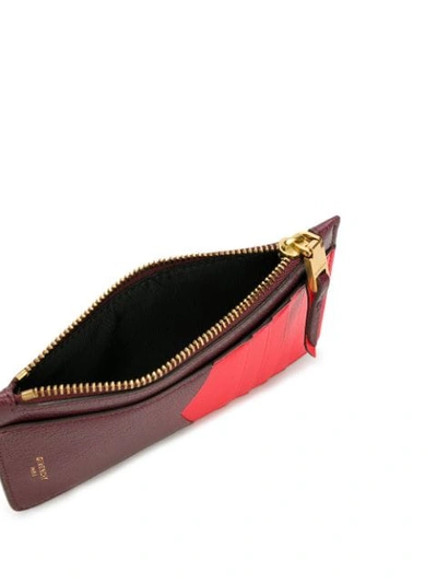 Shop Givenchy Panelled Coin Purse In Red