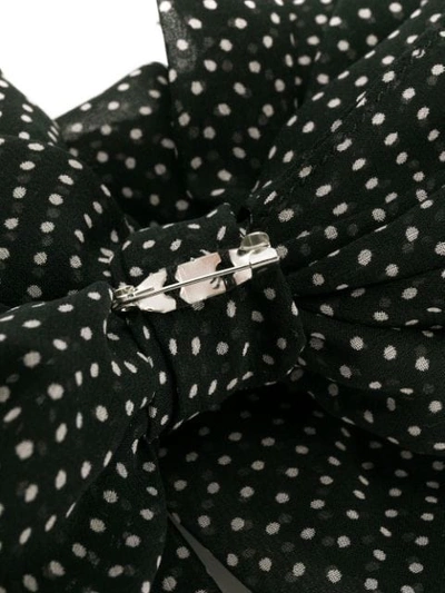 SAINT LAURENT POLKA DOT RUFFLE TIE - 黑色