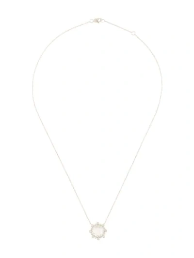 Shop Anzie Dew Drop Étoile Mini Necklace In Silver/cleartopaz