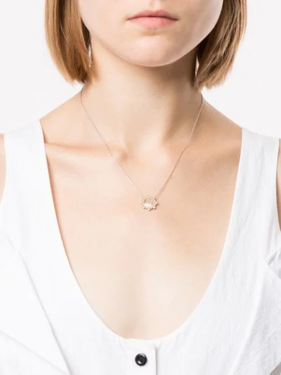 Shop Anzie Dew Drop Étoile Mini Necklace In Silver/cleartopaz