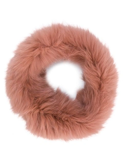 Shop Yves Salomon Knitted Snood - Pink