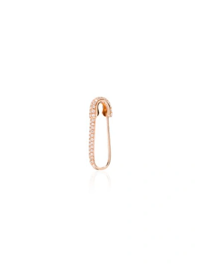 Shop Anita Ko 18kt Rose Gold Safety Pin Diamond Earring