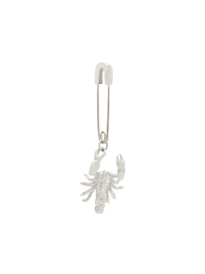 Shop Ambush Spider Pendant Earring In Metallic