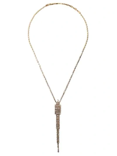 Shop As29 18kt Yellow Gold Baguette Tapered Diamond Necklace