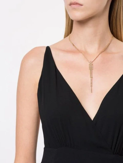 Shop As29 18kt Yellow Gold Baguette Tapered Diamond Necklace