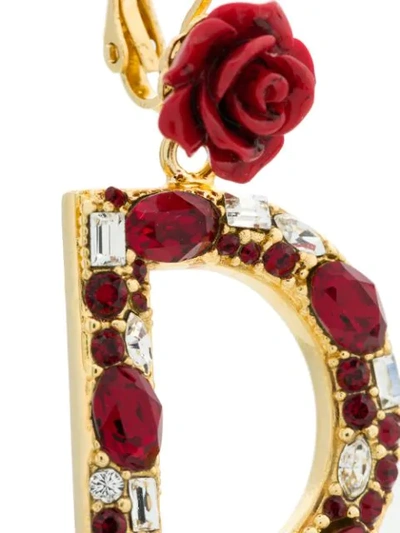 Shop Dolce & Gabbana Crystal Rose In Metallic