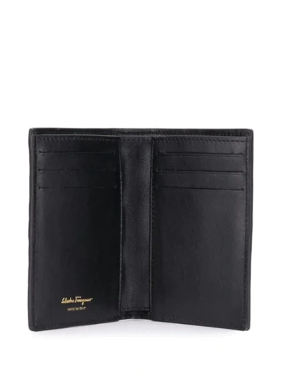 Shop Ferragamo Foldover Gancio Wallet In Black