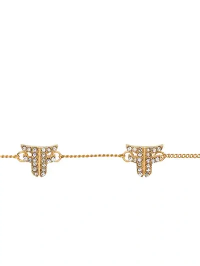 Shop Fendi Armband Mit Ff-logos In Gold