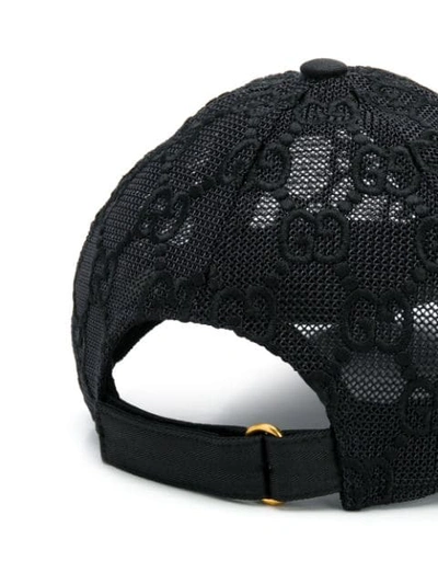 GUCCI GG Nylon Light Mesh Baseball Hat M Black 1220100