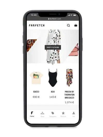 Shop Prada Hearts Iphone X Case In F0002 Multicolor