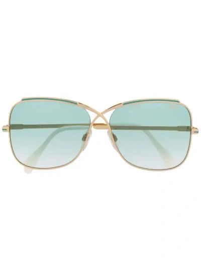 Shop Cazal 2243 Sunglasses In Gold