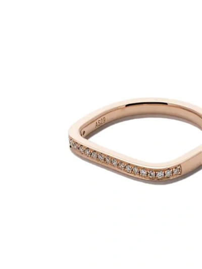 Shop As29 18kt Rose Gold Mini Charm Pinky Diamond Ring