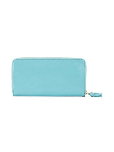 ANYA HINDMARCH LARGE SMURF COUPLE WALLET - 蓝色