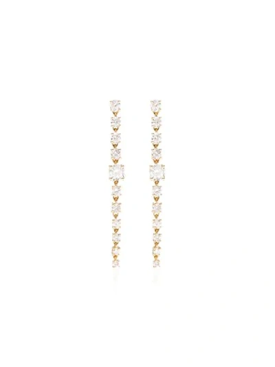 Shop Anita Ko 18kt Gold And Diamond Drop Earrings