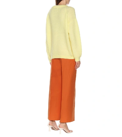 Shop Acne Studios Wool And Mohair Sweater In Yellow