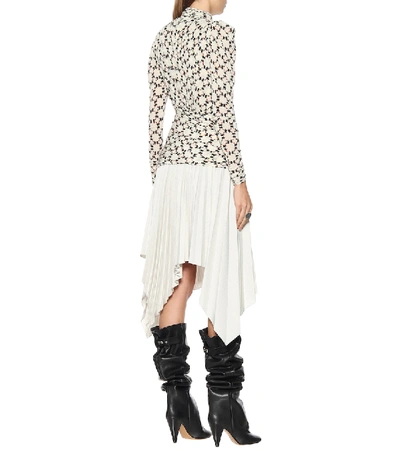 Shop Isabel Marant Jalford Printed Stretch-jersey Top In White