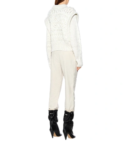 Shop Isabel Marant Milane Merino Wool Sweater In White