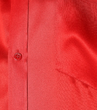 Shop Balenciaga Silk Shirt In Red