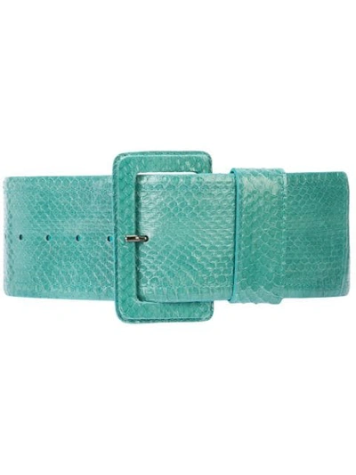 Shop Carolina Herrera Buckled Belt - Blue