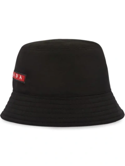 Shop Prada Technical Fabric Hat In Black