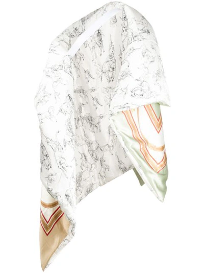 BURBERRY QUILTED OVERSIZED SCARF - 白色