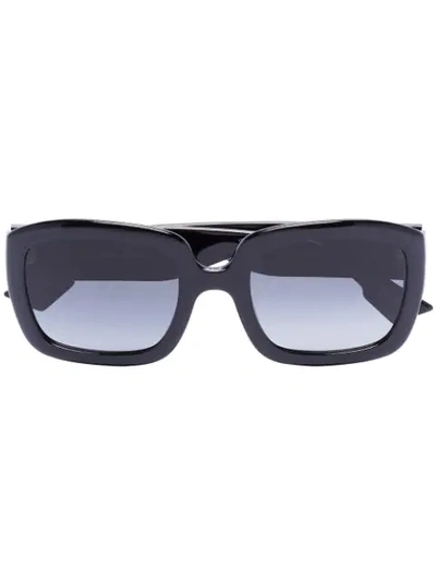 Shop Dior Square Frame Sunglasses In Black