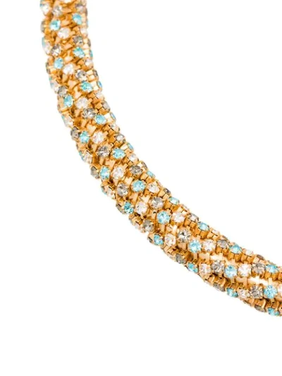 Shop Rosantica Crystal-embellished Necklace In Gold