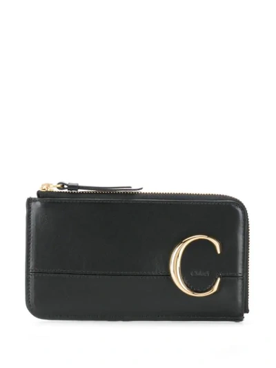 Shop Chloé C Card Holder In Black