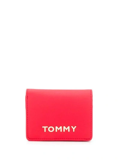 Shop Tommy Hilfiger Portemonnaie Mit Ziernähten In Red