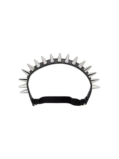 Shop Gucci Leather Headband With Studs In 8127