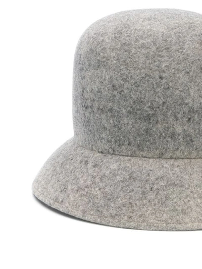 Shop Nina Ricci Angled Brim Hat In Grey