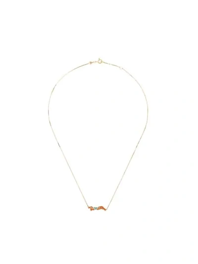 Shop Aliita Swimmer Necklace In Gold