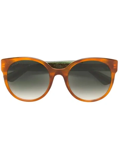 Shop Gucci Round Framed Sunglasses