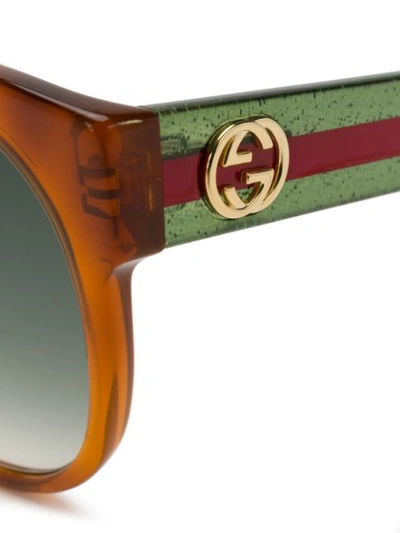 Shop Gucci Round Framed Sunglasses