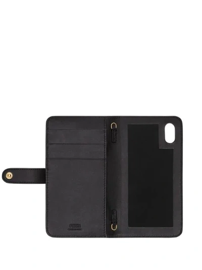Shop Fendi Ff Motif Iphone Xs Cover In Black ,brown