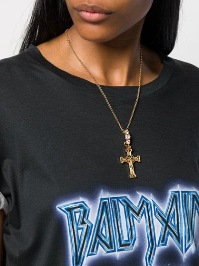 Shop Dsquared2 'madonna' Halskette Mit Kreuzanhänger In Gold