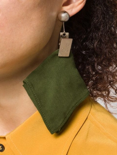 Shop Jacquemus Cloth Style Earrings In Metallic