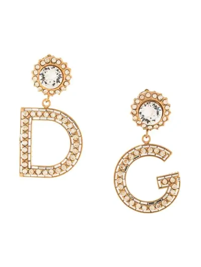 Shop Dolce & Gabbana Dg Earrings In Gold