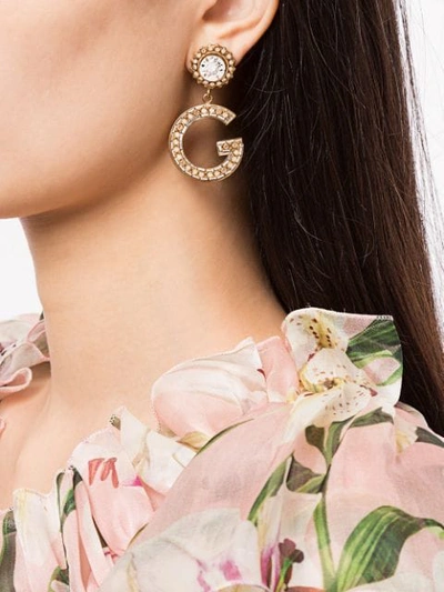Shop Dolce & Gabbana Dg Earrings In Gold