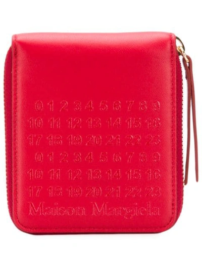 Shop Maison Margiela Signature-number Wallet - Red