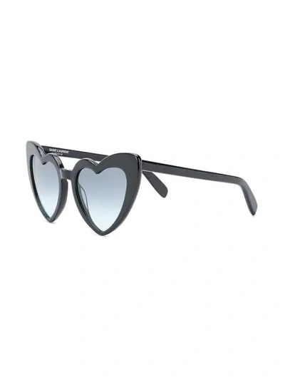 SAINT LAURENT HEART FRAME SUNGLASSES - 黑色