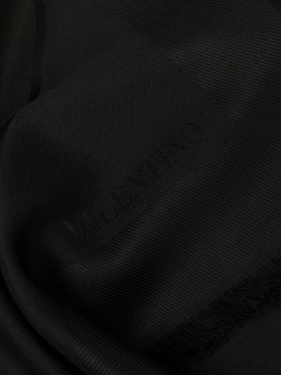 Shop Valentino Vlogo Signature Jacquard Shawl In Black