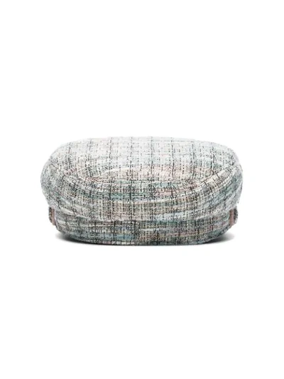 Shop Maison Michel Abby Tweed Baker Boy Hat In Multicoloured