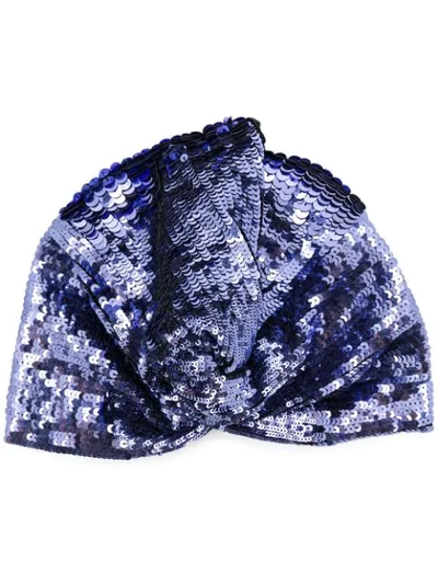 Shop Mary Jane Claverol Adele Turban In Blue